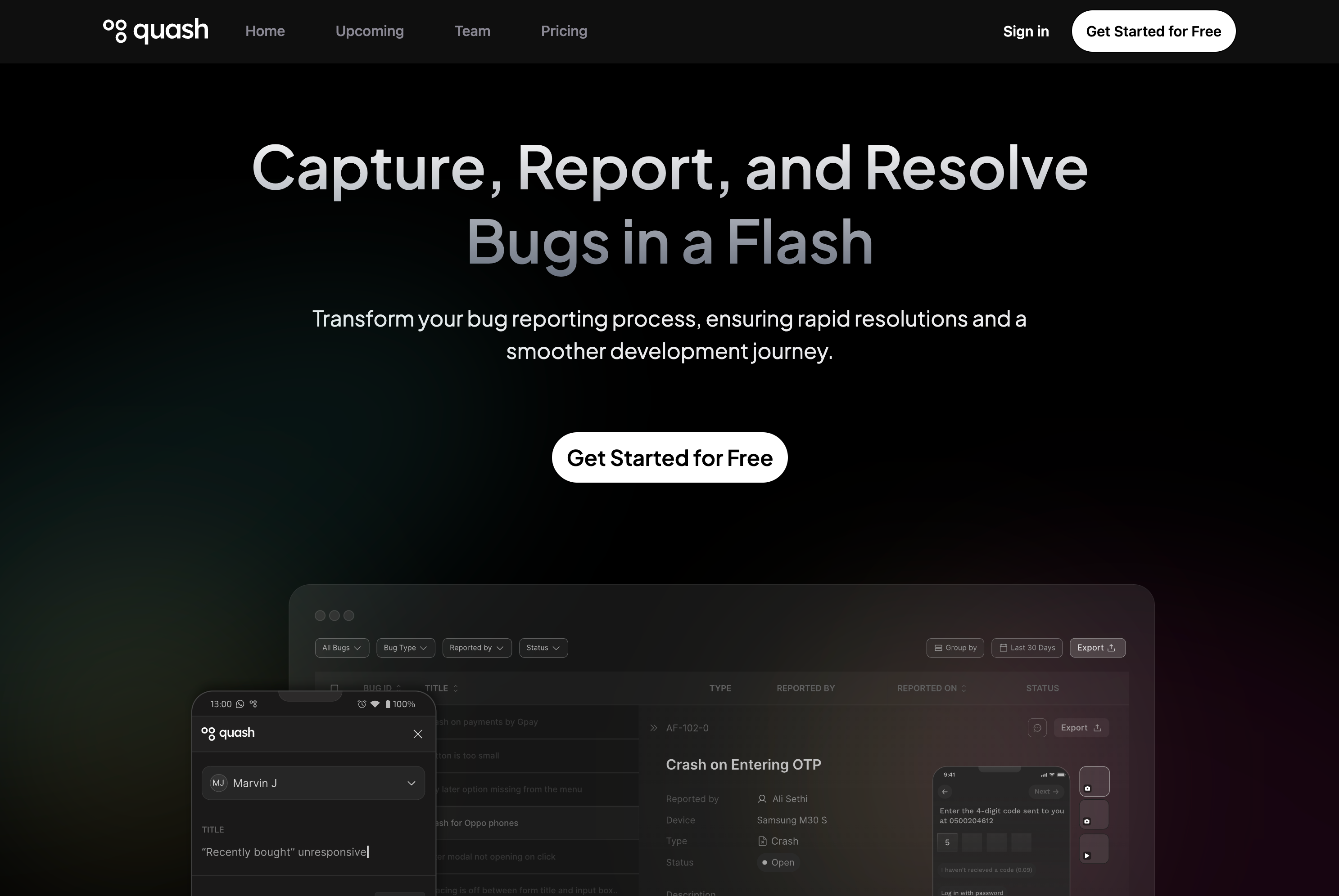 Quash: In-App Mobile Bug reporting & Feedback Tool
