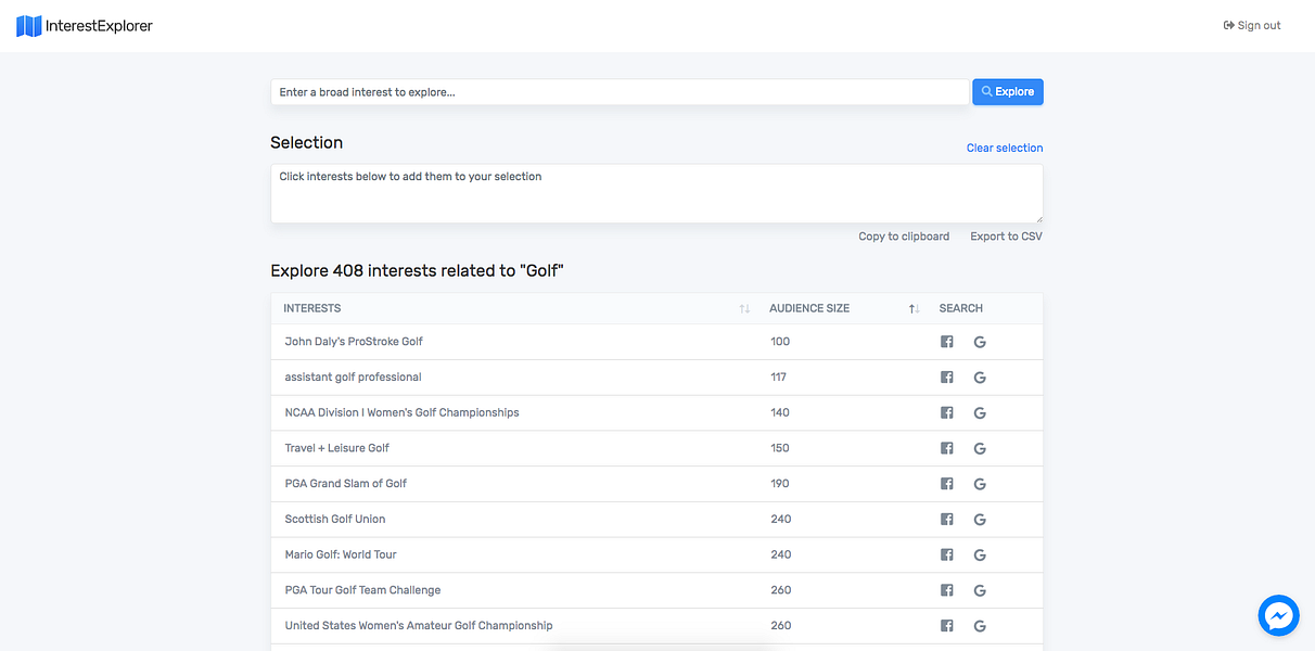InterestExplorer