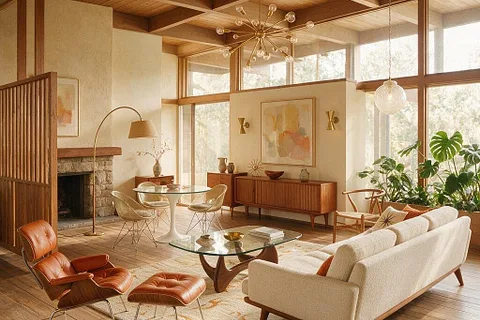 A room in the Mid-Century Modern style