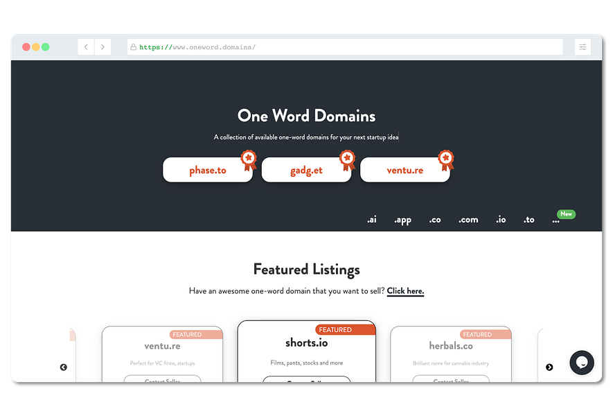 One Word Domains
