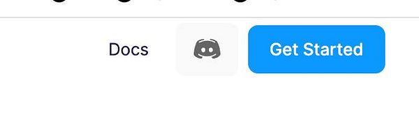 The image displays a user interface section featuring a Discord icon and a 'Get Started' button.