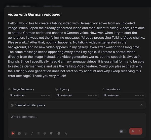 Screenshot of a German video playing interface with error message about loading video data.