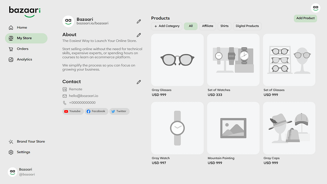Bazaari: The Easiest Way to Launch Your Online Store | BetaList