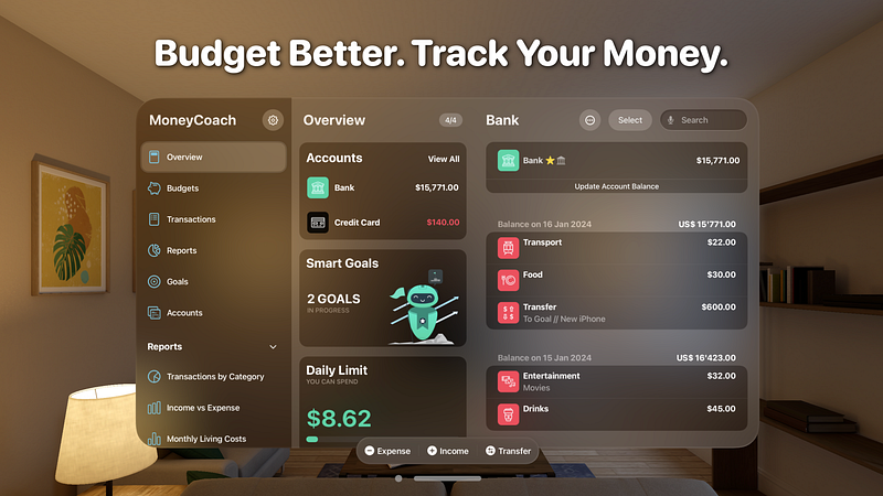 Screenshot of MoneyCoach Budget, Track Money