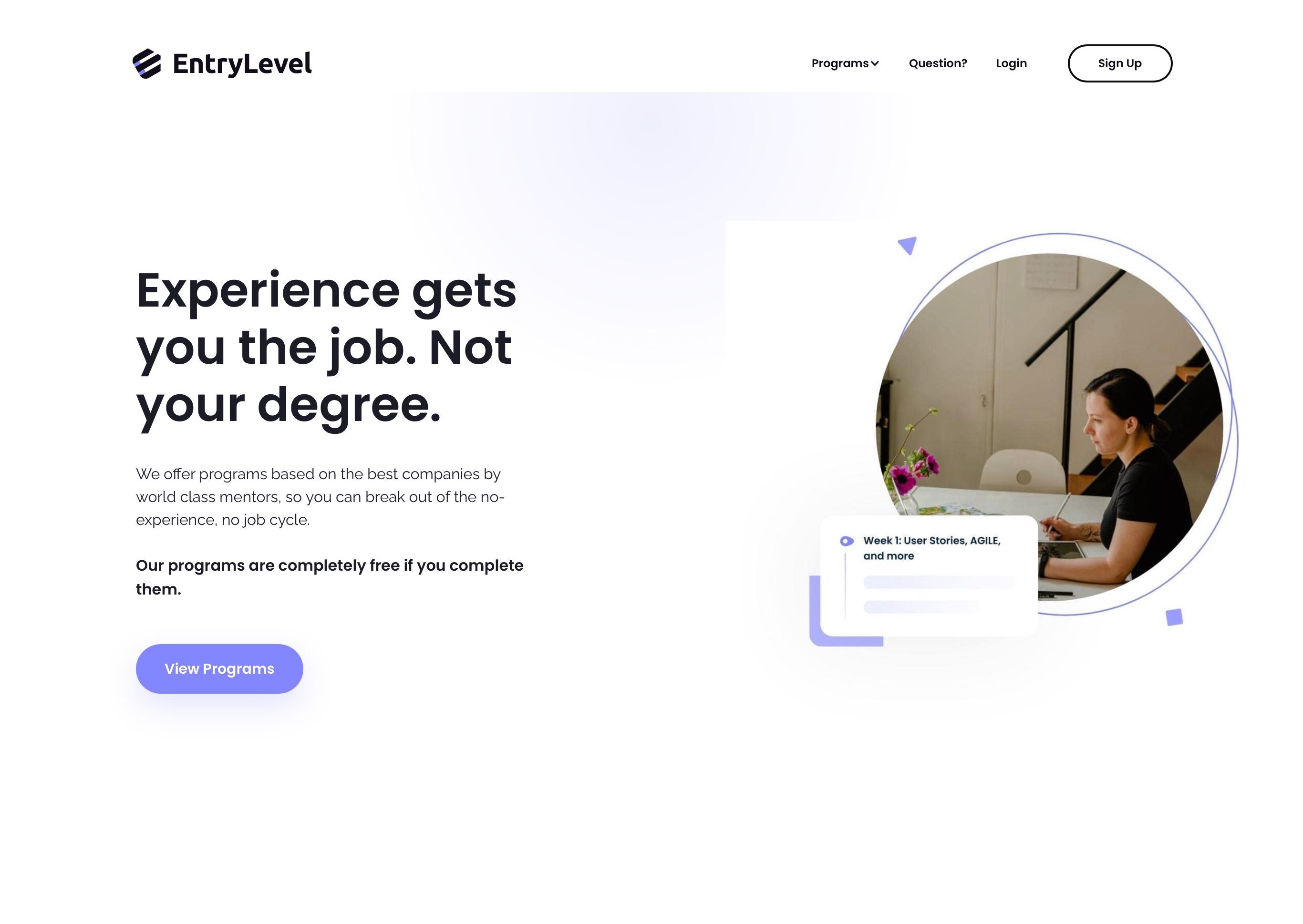 EntryLevel: Learn from top companies and build your | BetaList