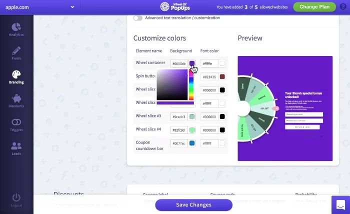 Wheel of Popups