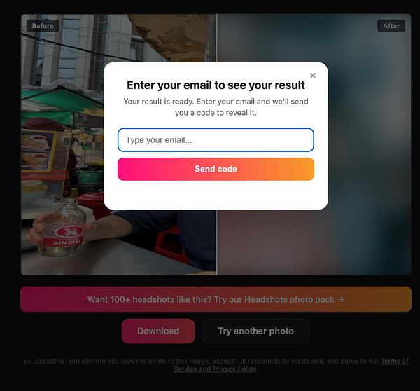 Screenshot of an email confirmation workflow displaying a blurred confirmation message with user interface navigation on the left.