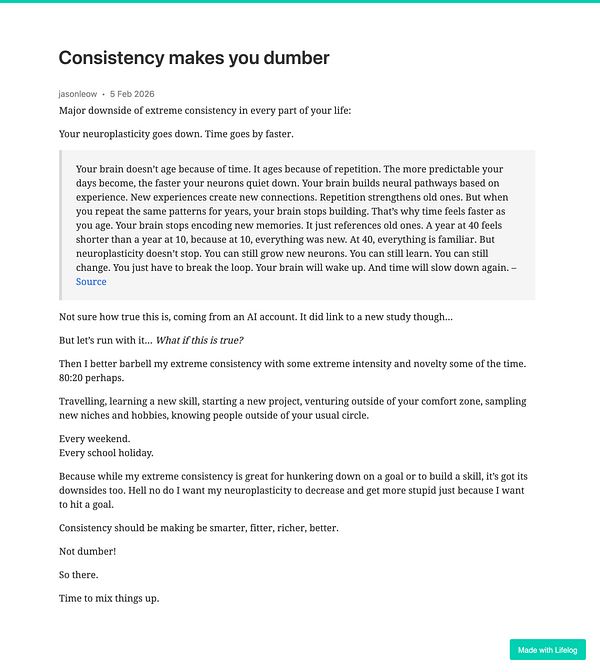 Illustration of a brain connected to various gears and wires symbolizing complex thought processes and the concept that consistency can limit thinking.