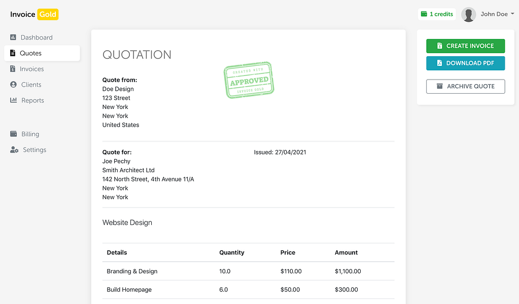 Invoice Gold