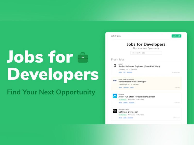 Jobs for Developers