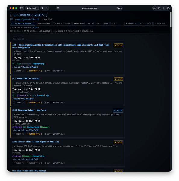 recommend.events