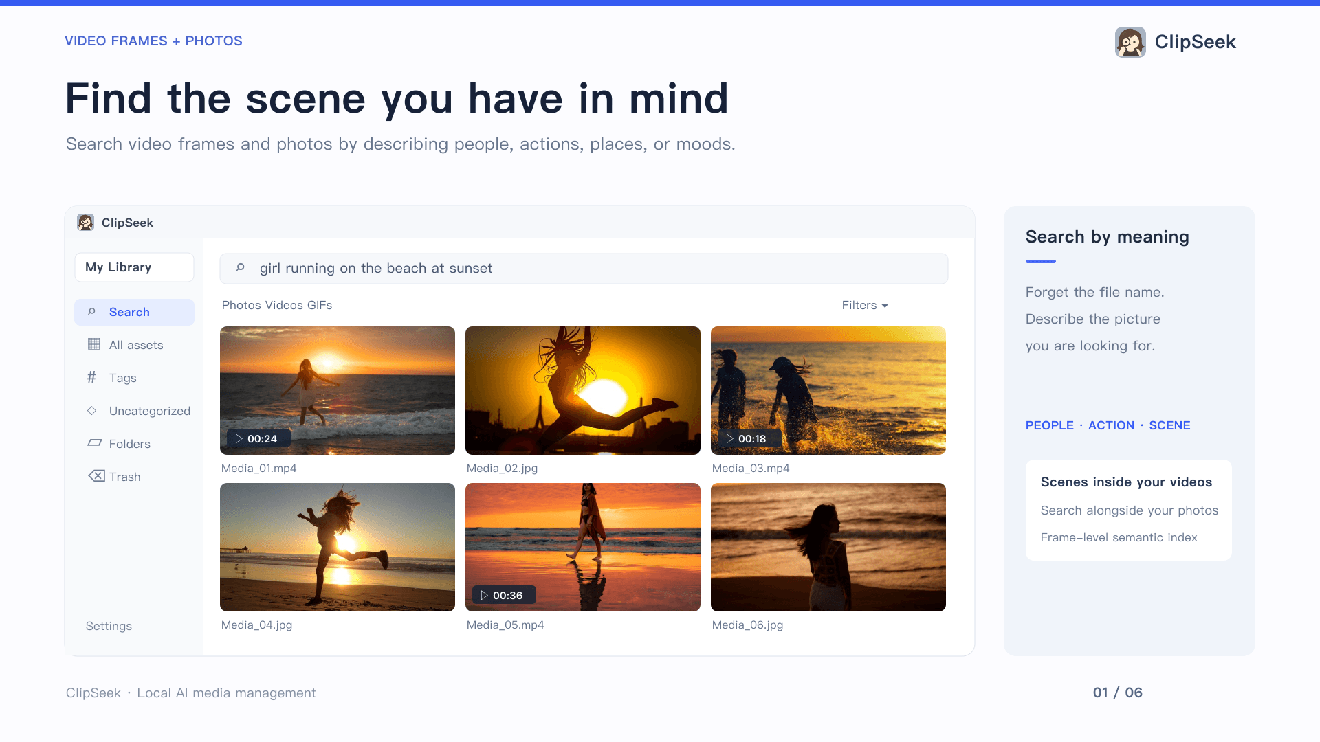 ClipSeek: Find scenes in videos and photos using one | BetaList