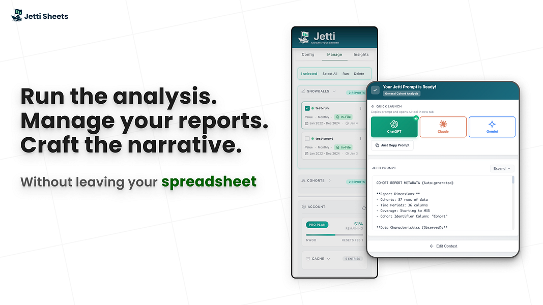 Jetti Sheets: Enterprise-grade SaaS analytics inside Google | BetaList