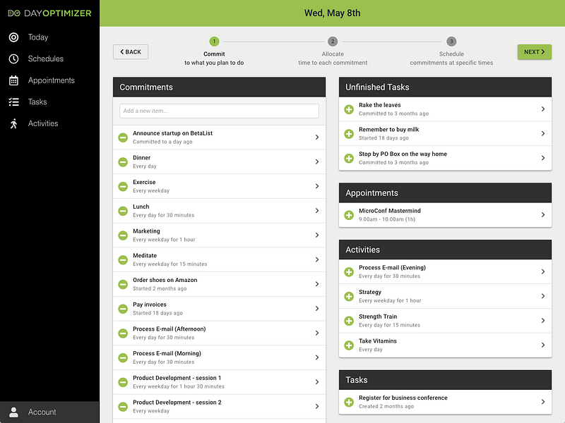 Day Optimizer