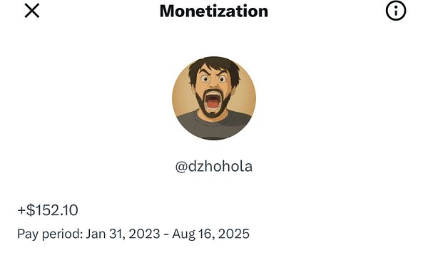 The image displays a monetization dashboard showing a payout amount and user details.