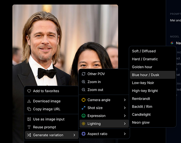 A collage of four images showing surreal and artistic visual variations of a person merging with different atmospheric and textural elements.