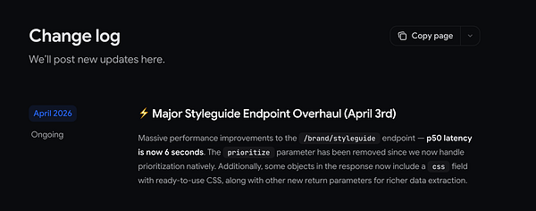 Screenshot of a GitHub repository page titled 'styleguide/api' showing files and folders with various updates and their commit history.