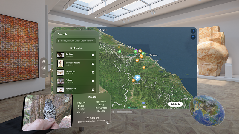 Screenshot of PaleoMap Vision