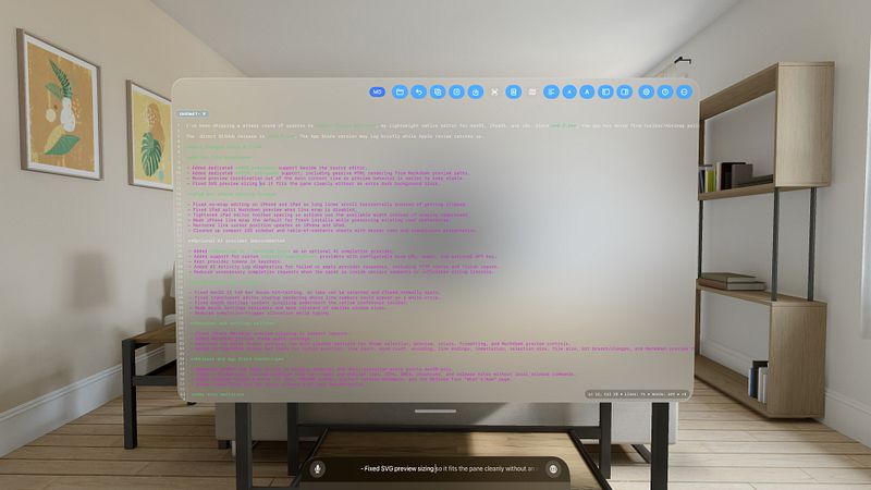 Screenshot of Neon Vision Editor