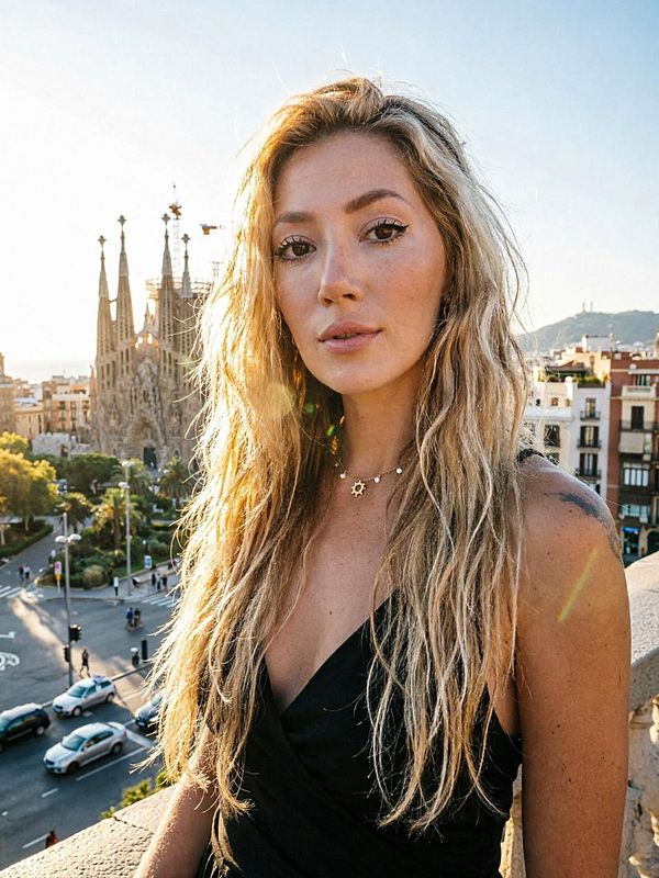 Portrait of a man with tan skin and a beard, wearing a black turtleneck and jacket, against a yellow background.