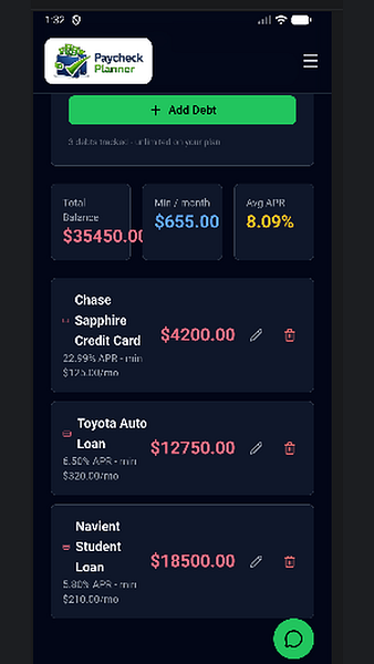 Paycheck Planner