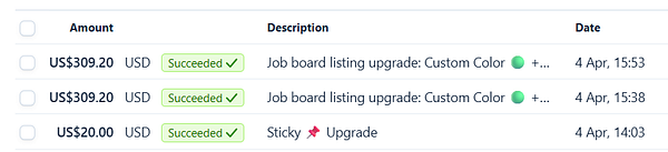 Screenshot of a job search results dashboard listing various sales-related job postings with filters and search options.