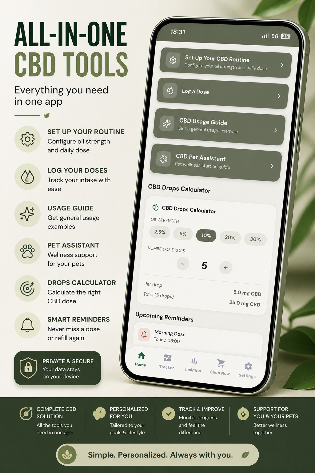 PureCBD tracker app
