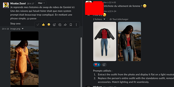 The image features a woman wearing a stylish orange dress while standing on rocky terrain near the ocean.