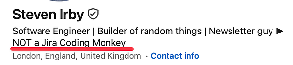 Screenshot of the LinkedIn mobile app displaying a user's feed with a post highlighted and navigation icons at the bottom.