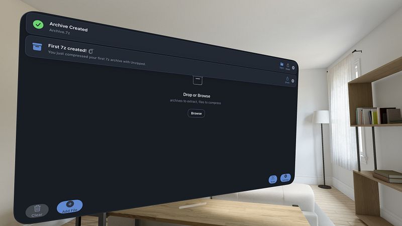 Screenshot of Unzipped