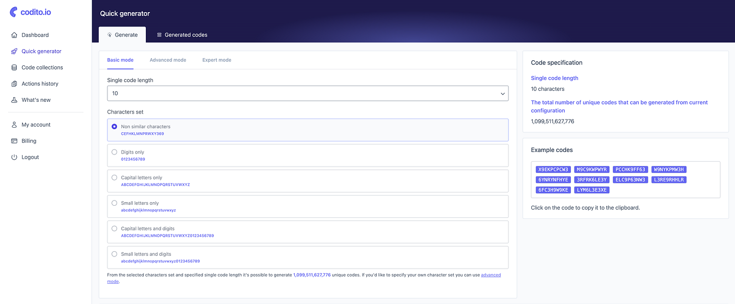 Codito.io: Group, manage, generate, and export codes with | BetaList