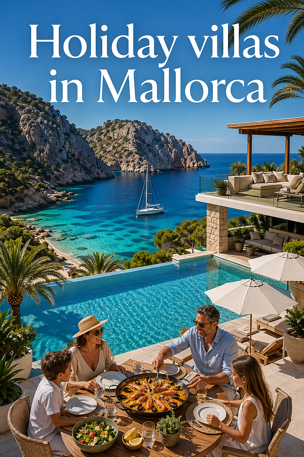 A digital photograph features a young girl and a golden retriever sitting together in the grass outside a house.