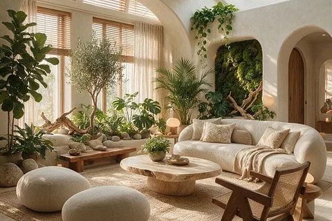 A room in the Biophilic style