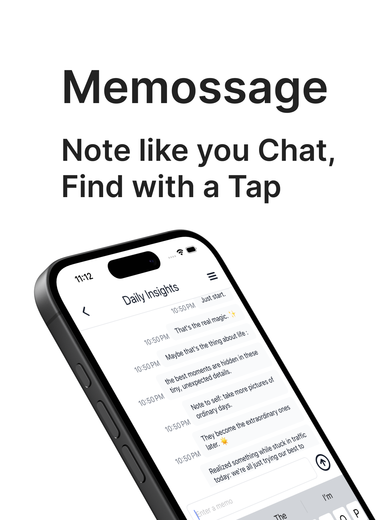 Memossage: Simple Chat-Style Note with a keyword search | BetaList