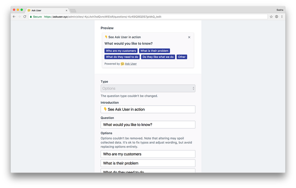 Ask User