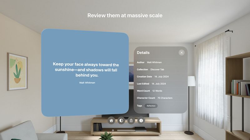 Screenshot of Thoughts - Quotes Manager
