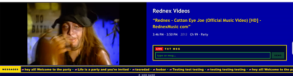 Screenshot of a messaging app adding a new party channel with chat features and emojis.