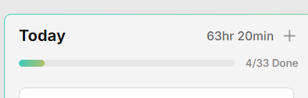 A digital to-do list interface displaying progress on tasks for the day.