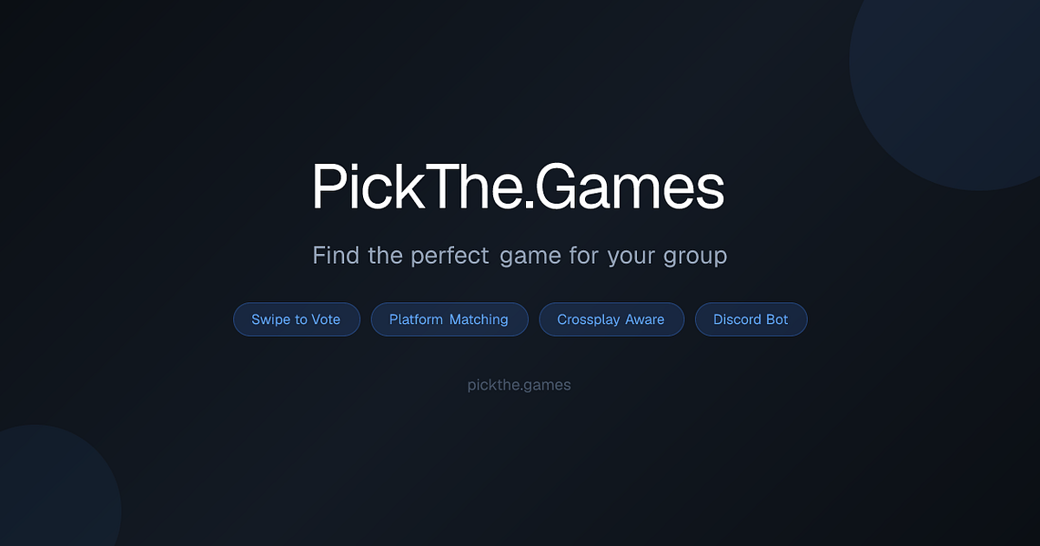 PickTheGames