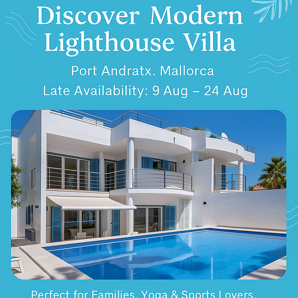 A modern villa with a swimming pool in Port Andratx, Mallorca, featuring a bright and inviting exterior.