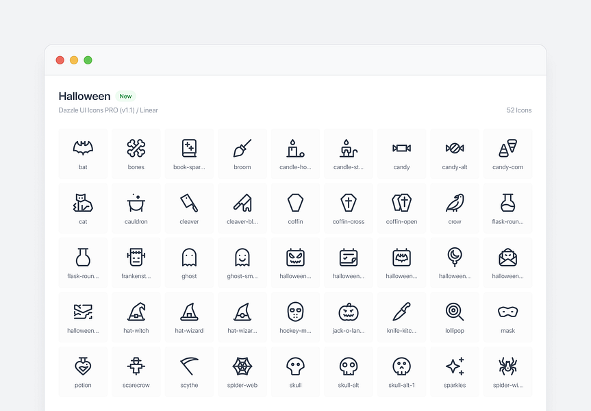 Dazzle UI Icon library