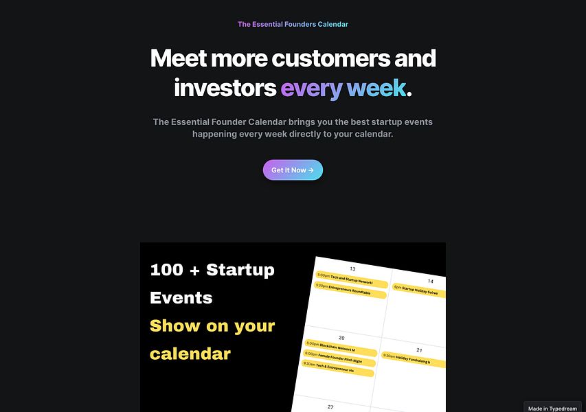 The Essential Startup Calendar
