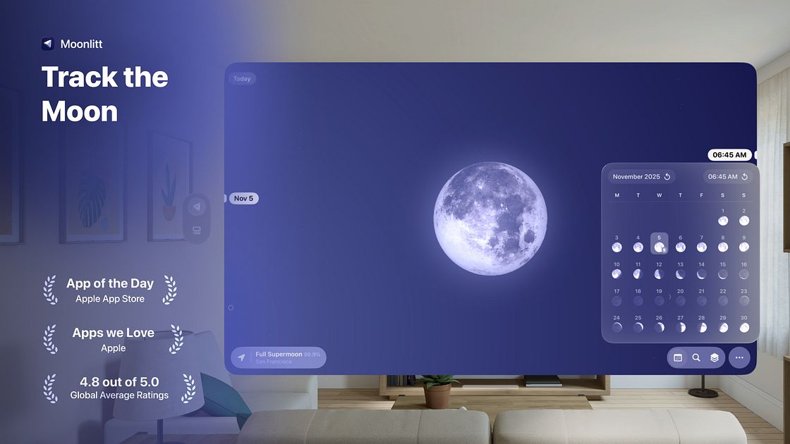 Moonlitt: Moon Phase Tracker | Vision Directory