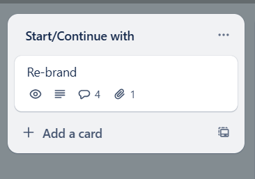 A task card for rebranding a corporate website with subdomains for a hotel.