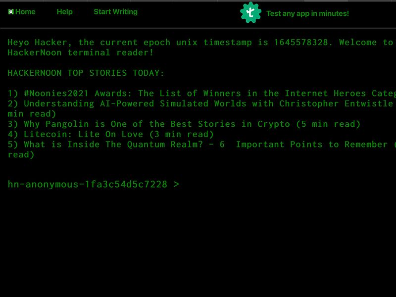 Terminal Reader