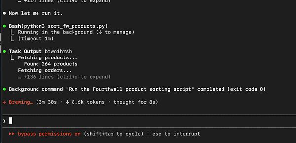 Dashboard interface showing a sales performance graph and product metrics for a merchandise store.