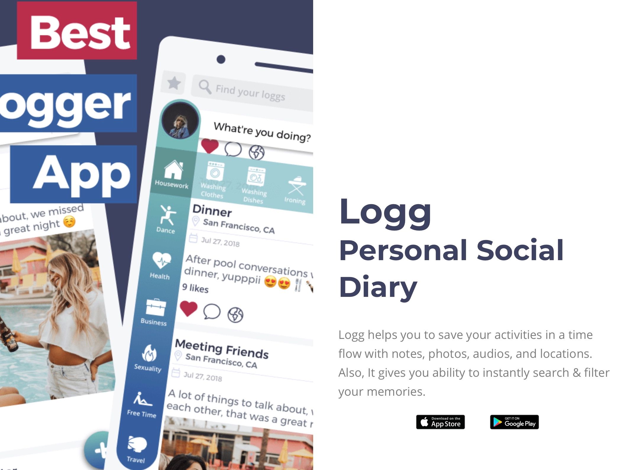 Logg: Record, track and enjoy all your moments with one App | BetaList