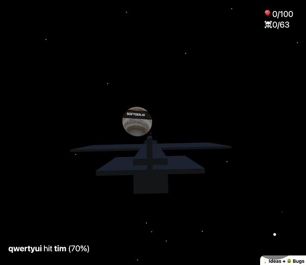 A 3D representation of Jupiter in a space environment with a user interface overlay.