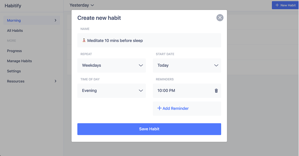 Habitify for Web