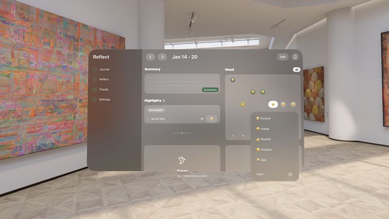 Screenshot of Reflect - Journal & Mood
